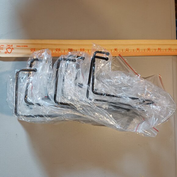 Plate Wall Hangers Black New with Hardware Set of 6 New - Picture 6 of 7